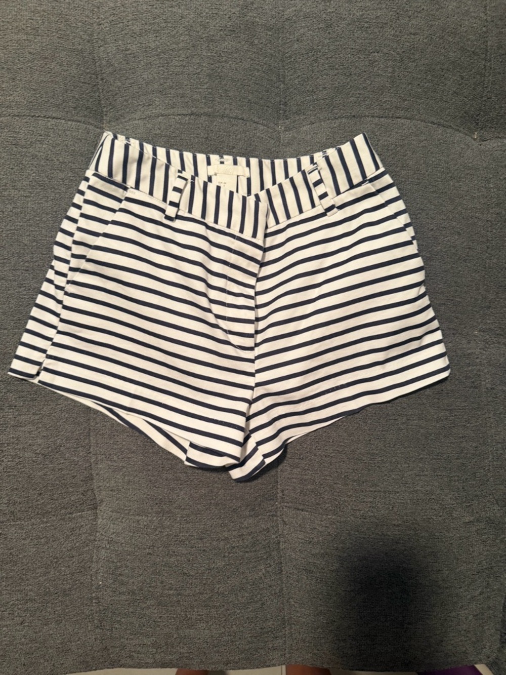 H&M Navy and White Striped Sailor Shorte